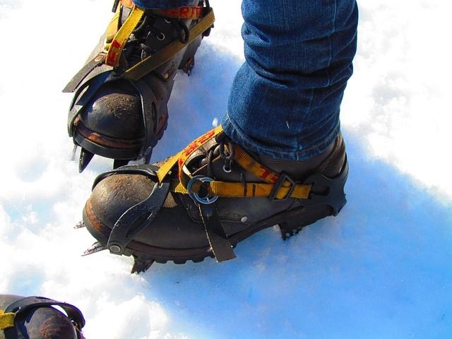 pair of snow crampons